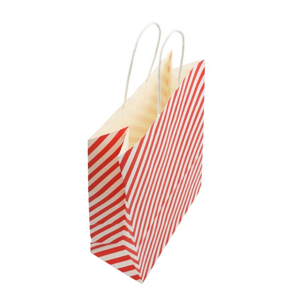 Bolsa regalo l rayas rojo