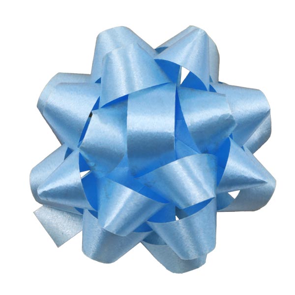 Lazo estrella 2.5 pequeño celeste