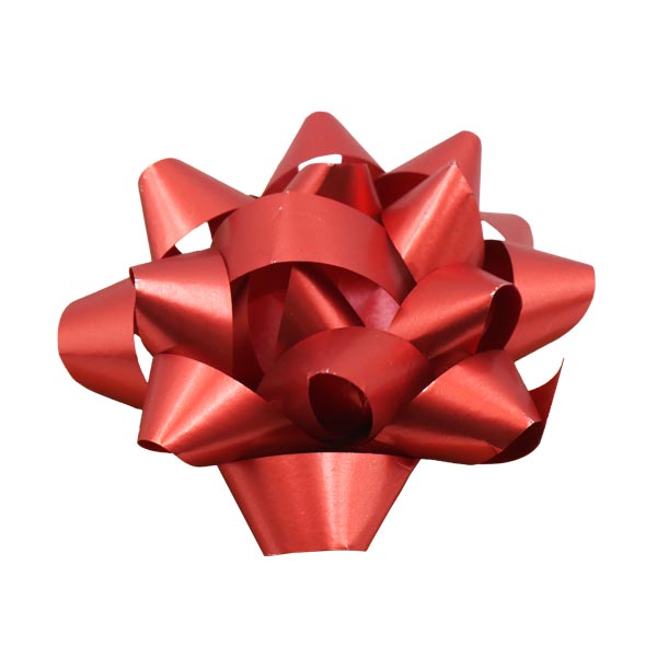 Lazo estrella 2.5 pequeño rojo metal