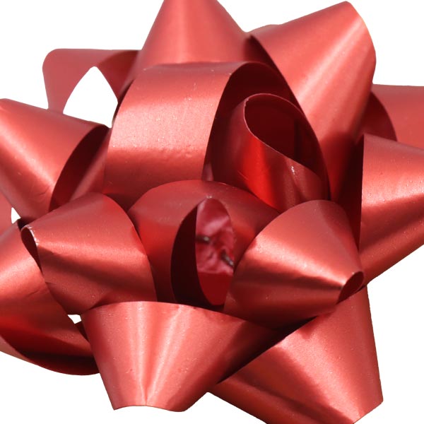 Lazo estrella 2.5 pequeño rojo metal