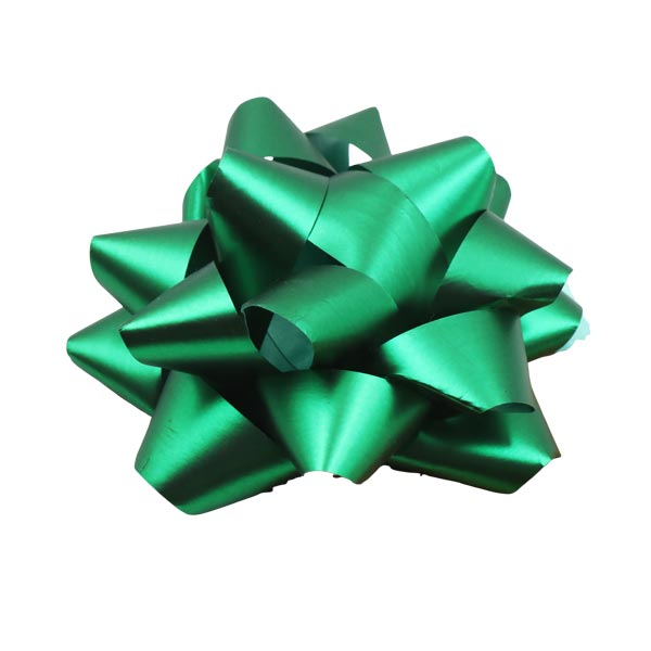 Lazo estrella 4 pequeño verde metal