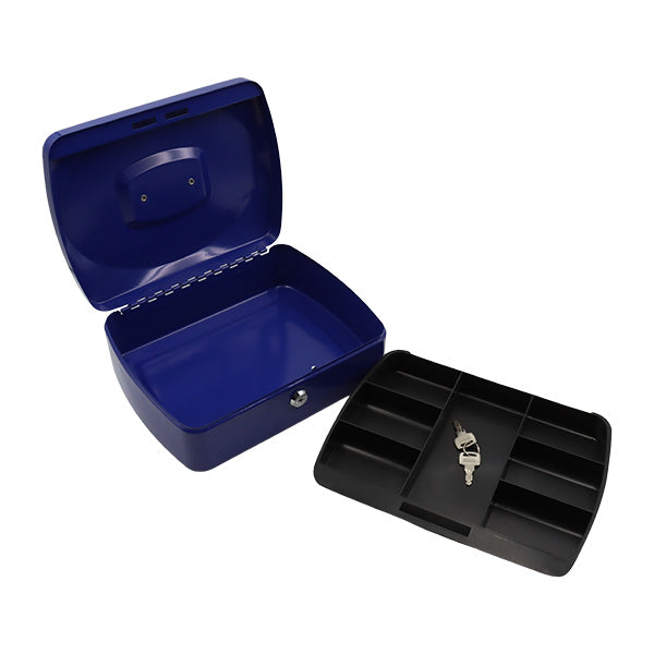 Caja chica para dinero color azul