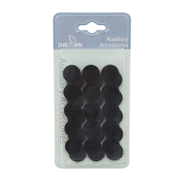 Velcro negro círculo 15 unidades
