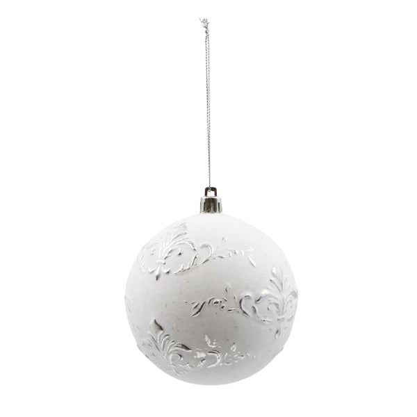 Esfera navideña blanca 9cm