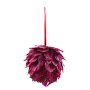 Ornamento navideño con hojas rojo 13cm