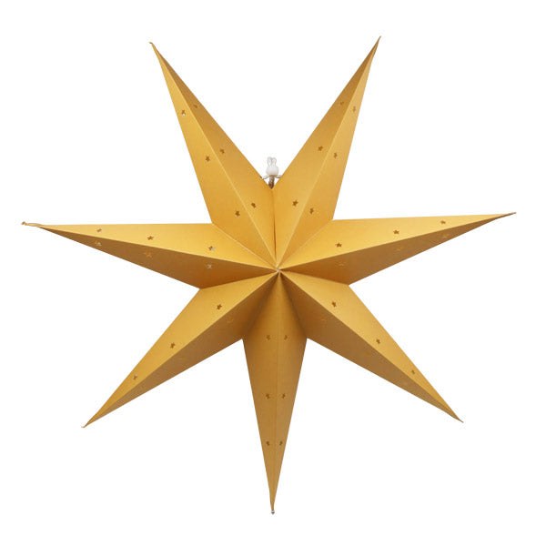 Estrella para copa de árbol dorada 70cm