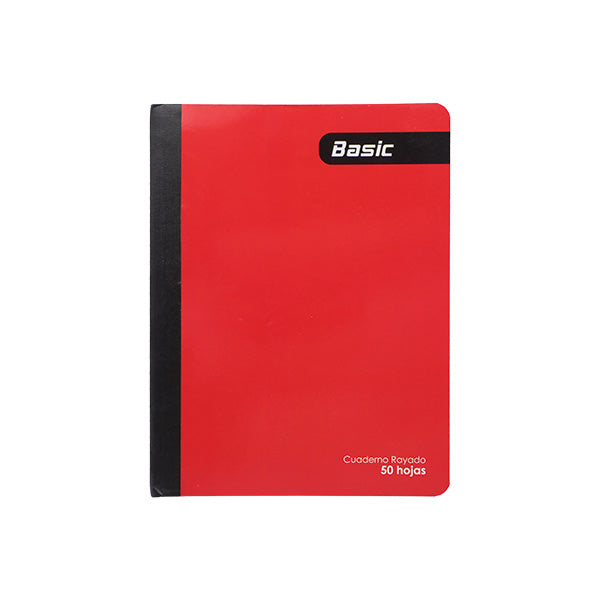 Cuaderno cosido tapa flexible rojo