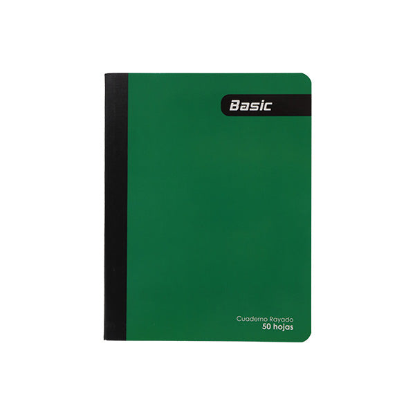 Cuaderno cosido tapa flexible verde