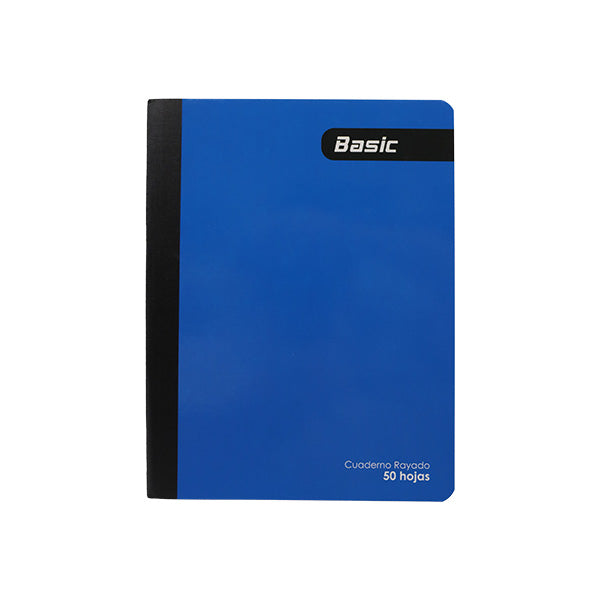 Cuaderno cosido tapa flexible 50 hojas azul