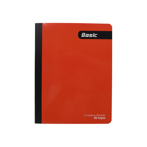 Cuaderno cosido naranja 50 hjs Basic