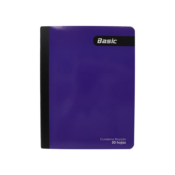 Cuaderno cosido violeta 50 hjs Basic