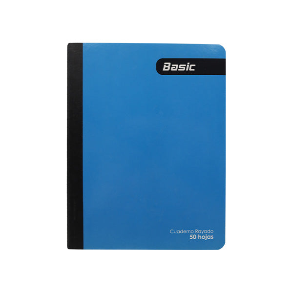 Cuaderno cosido celeste 50 hjs Basic