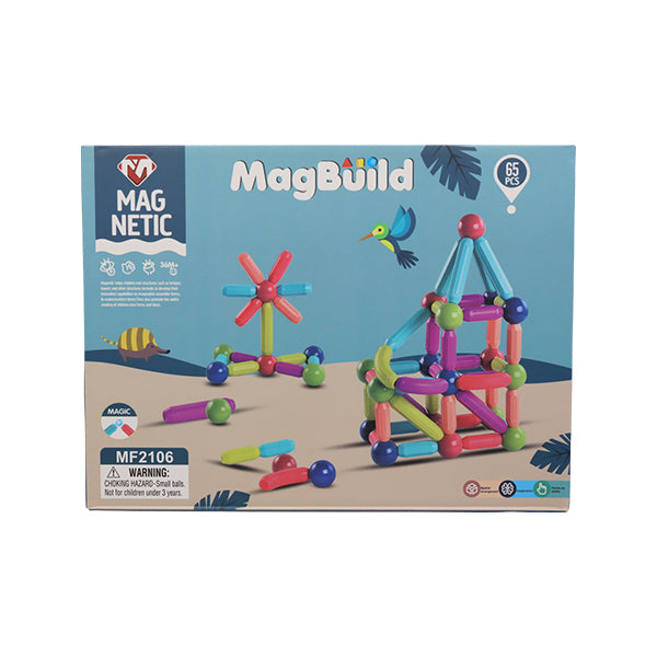 Set de construcción magnetico 65 piezas