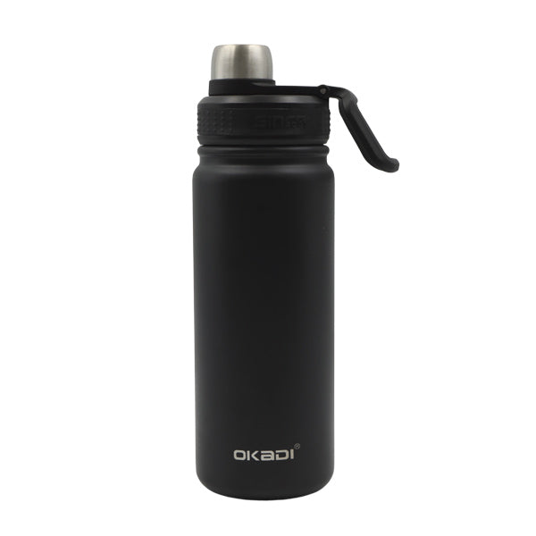 Botella deportiva 650ml negro Okadi
