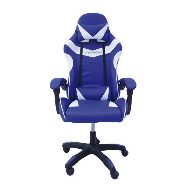 Silla gaming azul-blanco Prime Tech