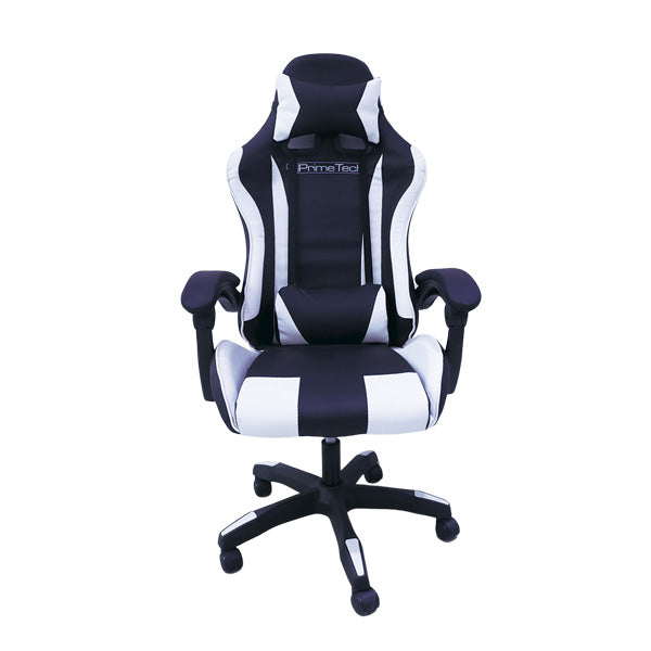 Silla gaming negra-blanco Prime Tech