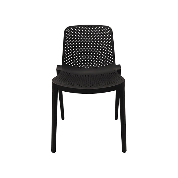 Silla plástica negra
