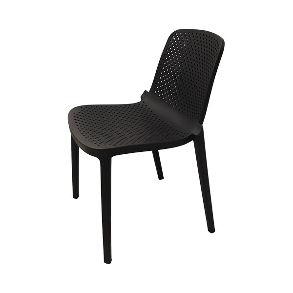 Silla plástica negra