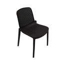 Silla plástica negra