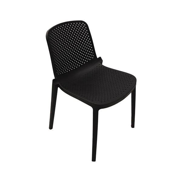 Silla plástica negra