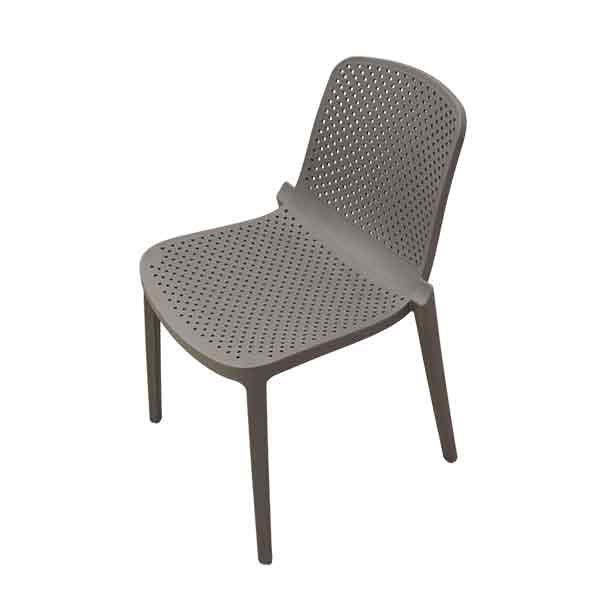 Silla plástica gris