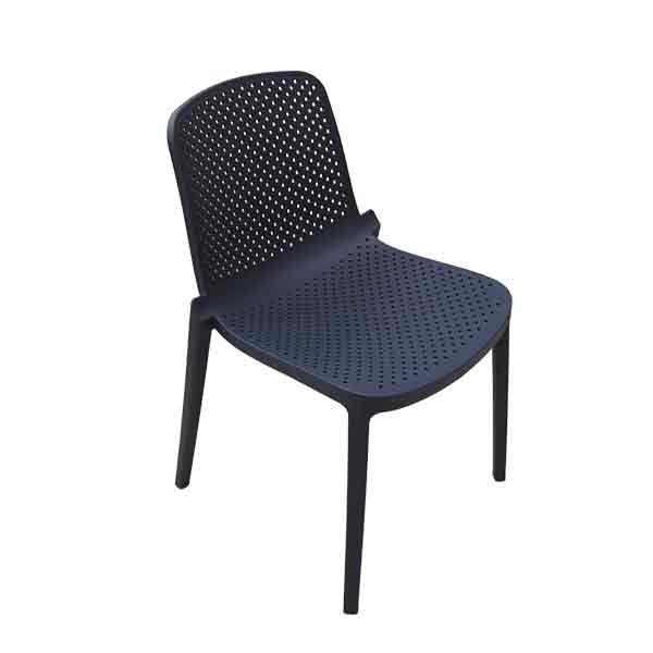 Silla plástica azul