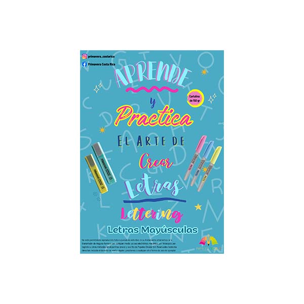 Libreta de lettering aprende minúsculas Primavera