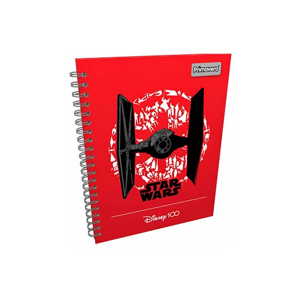 Cuaderno de resorte 80 hojas tapa dura Star Wars 1 Primavera