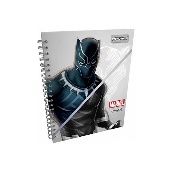 Cuaderno de resorte 80 hojas tapa dura Black Panter Primavera