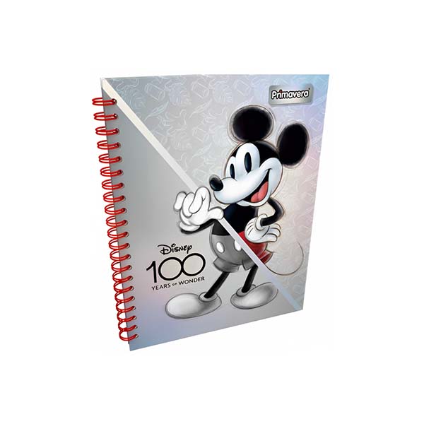 Cuaderno de resorte 80 hojas tapa dura Mickey Primavera
