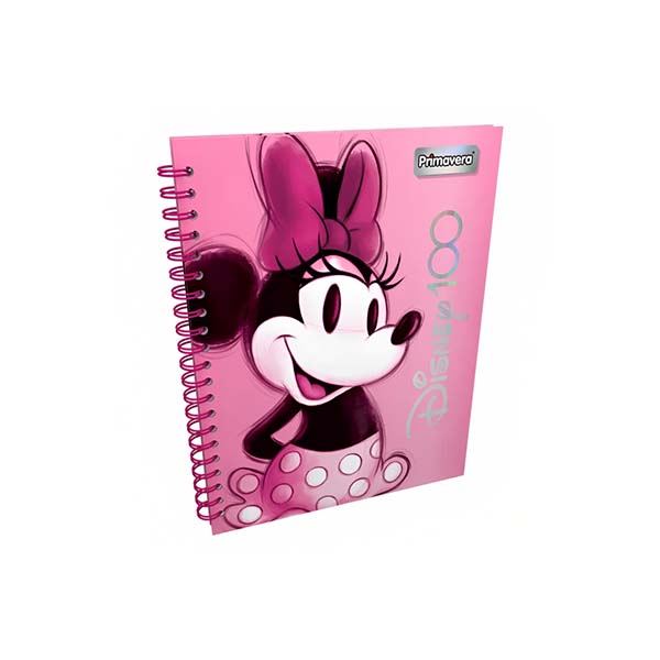 Cuaderno de resorte 80 hojas tapa dura Minnie 1 Primavera