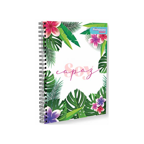 Cuaderno de resorte 80 hojas Power 6 Primavera