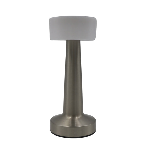Lámpara tactil para mesa plata