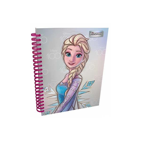 Cuaderno de resortes tapa dura 7 materias 175 hojas Elsa Primavera