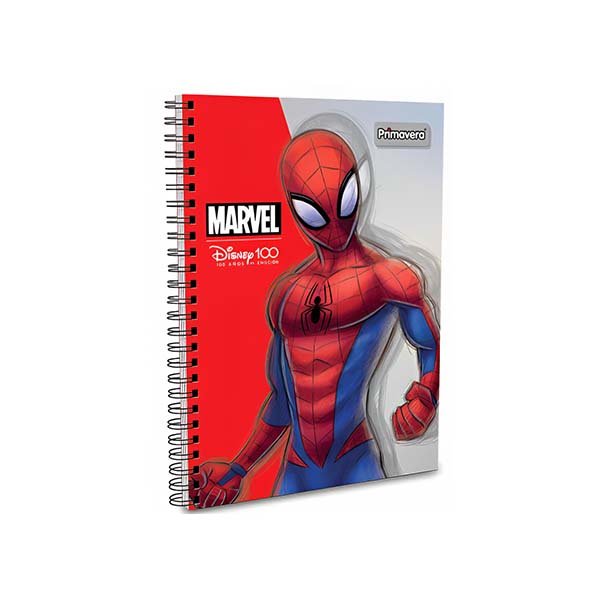 Cuaderno de resortes tapa dura 5 materias 150 hojas Spiderman Primavera