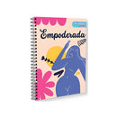 Cuaderno de resortes tapa dura 5 materias 150 hojas Flower Power Primavera