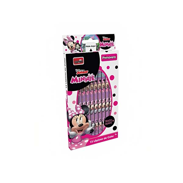 Lápices de color 4 milímetros 12 unidades Minnie Primavera.
