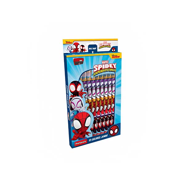 Lápices de color jumbo 12 unidades Spidey Primavera