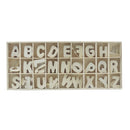 Letras de madera natural en set