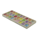 Letras y números de colores en set