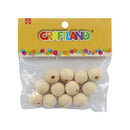 Abalorio de madera para macramé 1.6 centímetros