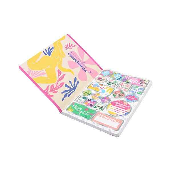 Cuaderno cosido Flower Power 10 100 hojas Primavera