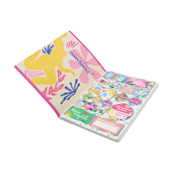 Cuaderno cosido Flower Power 12 100 hojas Primavera