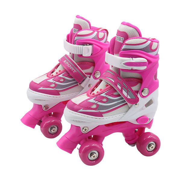 Patines 4 ruedas rosados talla 31-34