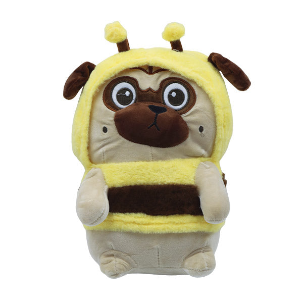 Peluche perro con vestido de abeja 30cm
