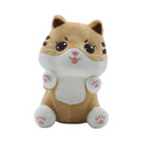 Peluche Gato 24 cm café/blanco
