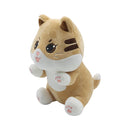 Peluche Gato 24 cm café/blanco