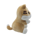 Peluche Gato 24 cm café/blanco