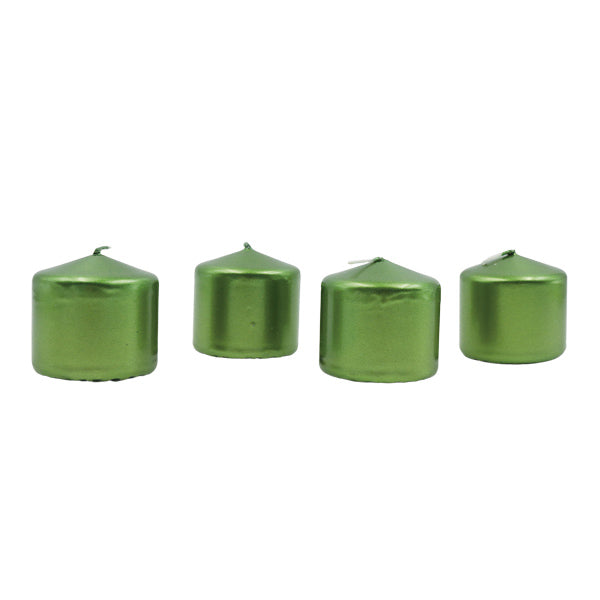 Set candelas 4 piezas verdes 5cm