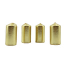 Set candelas 4 piezas doradas 7cm